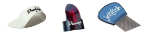 Vinger plectrum, duim plectrum en jellyfish plectrum